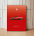 Minimalist Car Canvas Print – Modern Wall Art for Living Room Bedroom Decor