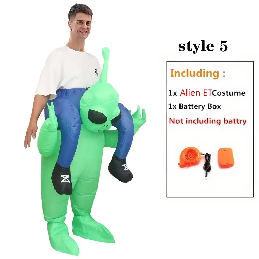 Inflatable Alien Monster Suit – Green Cosplay Costume for Adult Parties