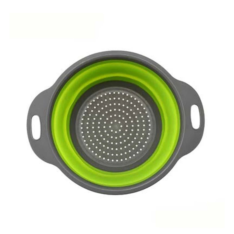 Collapsible Silicone Colander – Foldable Strainer for Kitchen Fruit Washing