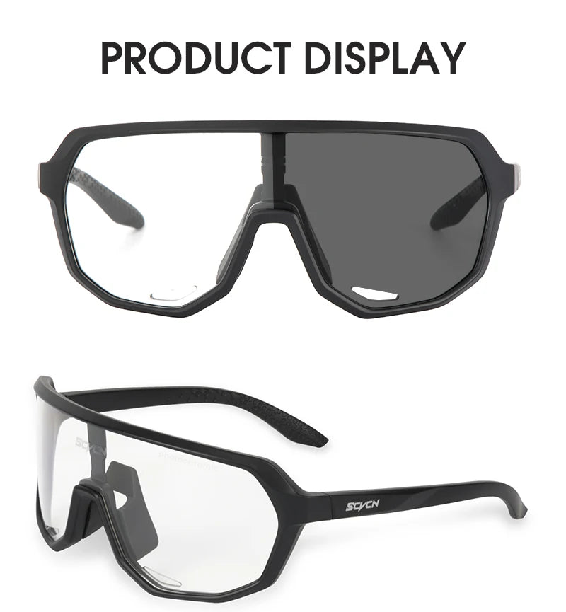 Photochromic Cycling Sunglasses – UV400 Protective Eyewear for MTB Sports