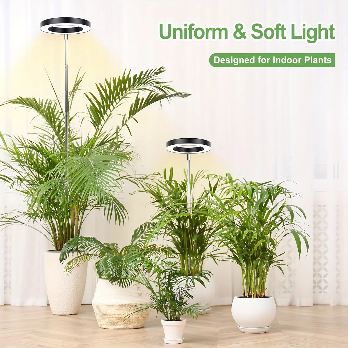 LED Ring Grow Light – 165cm Adjustable Full Spectrum Lamp for Indoor Plants