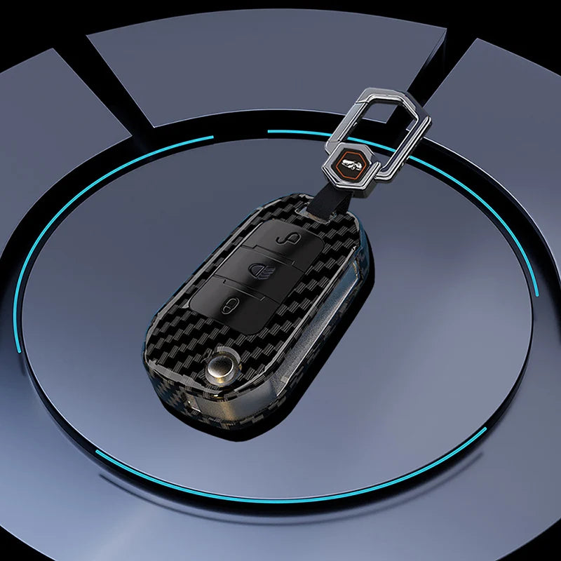 Carbon Fiber Key Fob Cover – Protective Case for Peugeot and Citroen