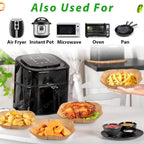 Square Parchment Paper Liners – 23cm Non-Stick Sheets for Air Fryer Roasting