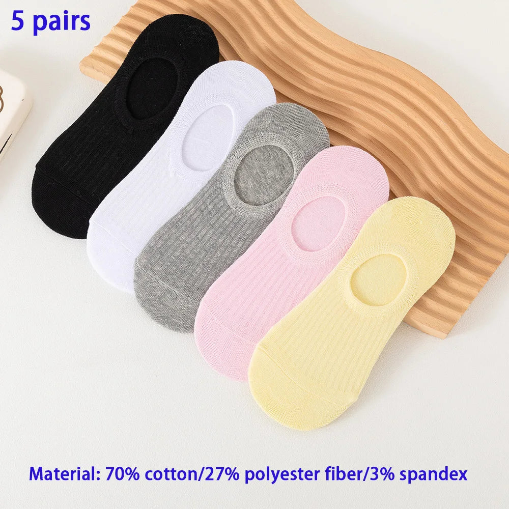 Breathable Cotton Ankle Socks – Women's Summer Mesh Sports Boat Liners