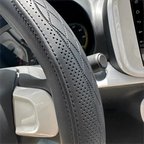 Napa Leather Steering Wheel Cover – Perforated 15 Inch Grip for Car Interior