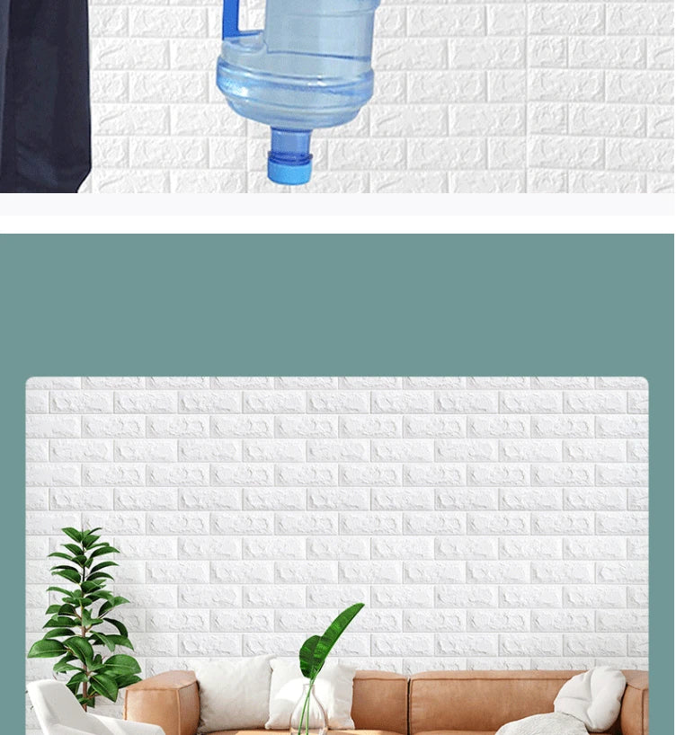 3D Self-Adhesive Brick Wallpaper – Peel and Stick Decor for Home DIY Projects