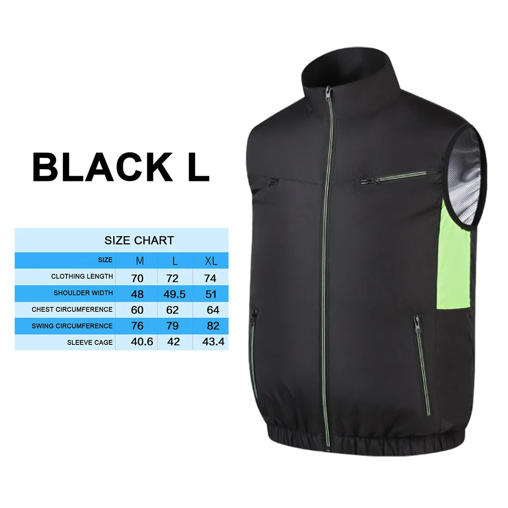 Cooling Fan Vest – Air Conditioned Heat Resistant Jacket for Outdoor Fishing Hiking