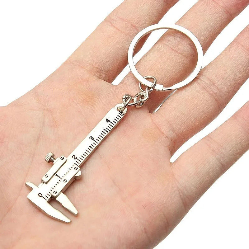 Metal Vernier Caliper Keychain – Miniature Bottle Opener for Car Accessories