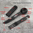 Stainless Steel Camping Knife Set – Multi-functional Cutlery for Outdoor Survival