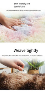 Silk Wool Shaggy Area Rug – Non-Slip Soft Plush Mat for Bedroom Decor