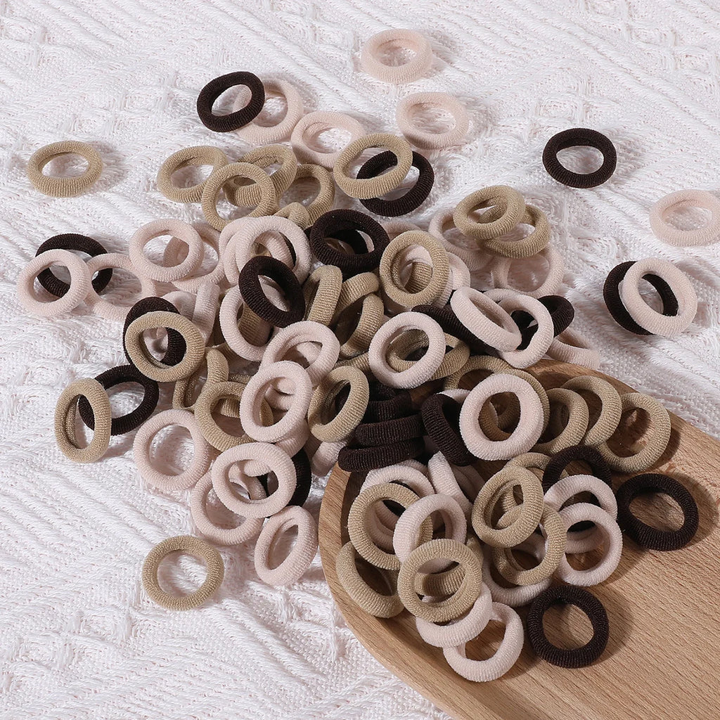 Colorful Nylon Hair Ties – Elastic Ponytail Holders for Kids Hair Styling