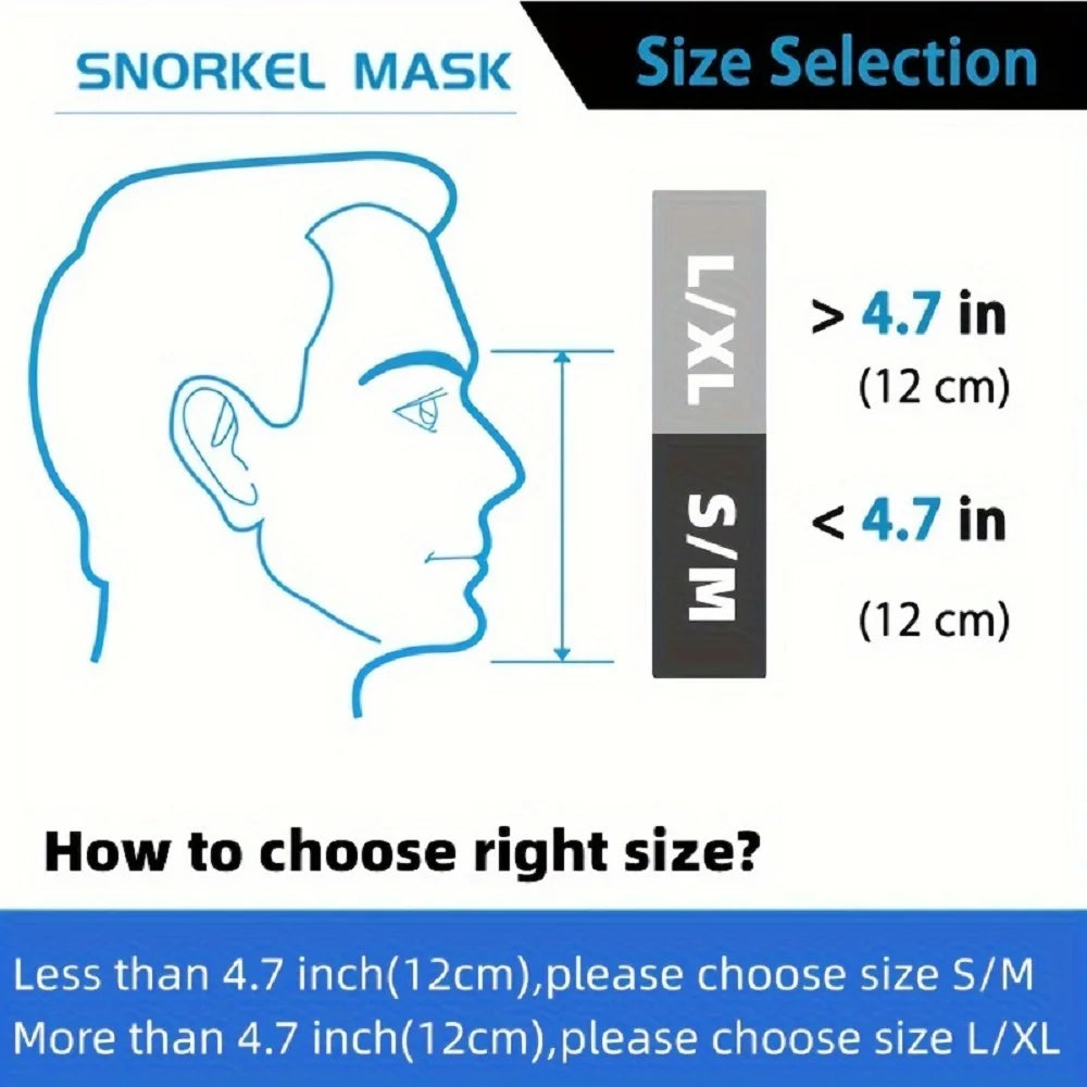 Full Face Snorkel Mask – Anti-Fog Panoramic View for Diving and Swimming