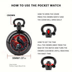 Vintage Crow Skull Pocket Watch – Gothic Necklace for Cosplay Gift