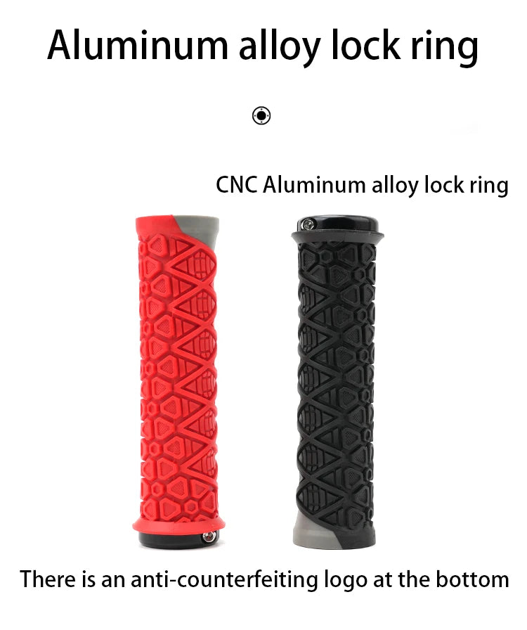 Silicone MTB Lock-On Grips – Anti-Slip Shock Absorbing Handles for Downhill