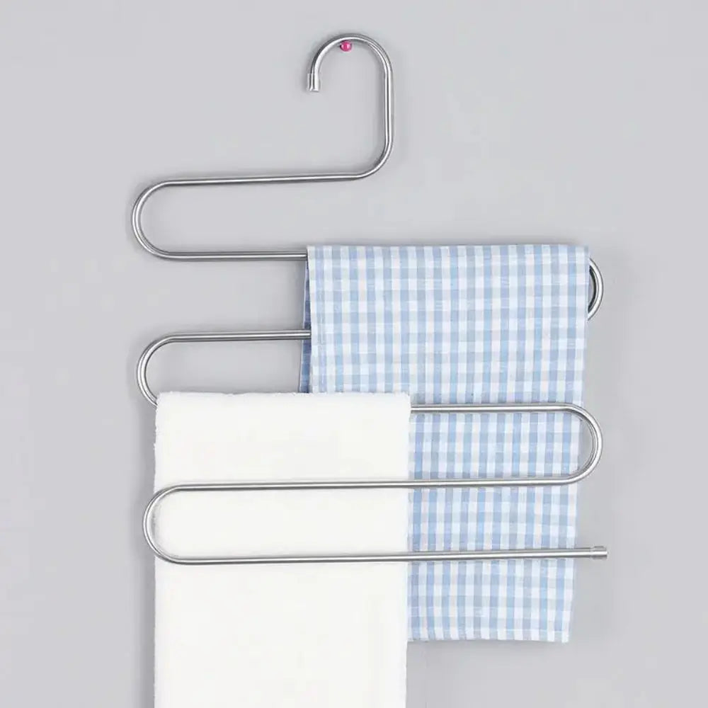 5-Tier Multi-functional Pants Hanger – Non-slip Closet Storage Organizer