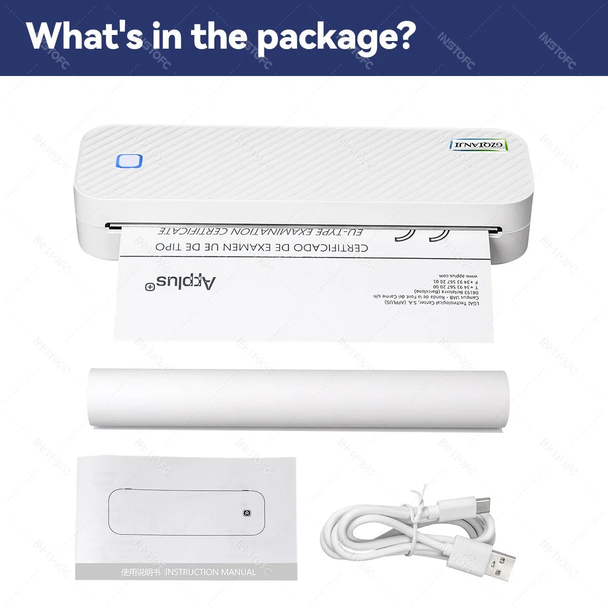 Portable A4 Thermal Printer – Bluetooth Photo and Document Maker for Office