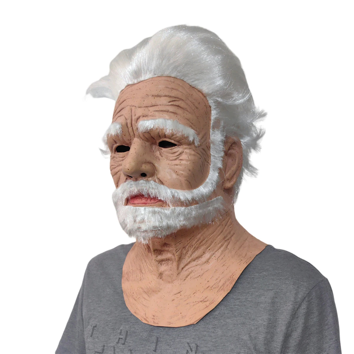 Realistic Bald Old Man Mask – Latex Creepy Cosplay Prop for Halloween