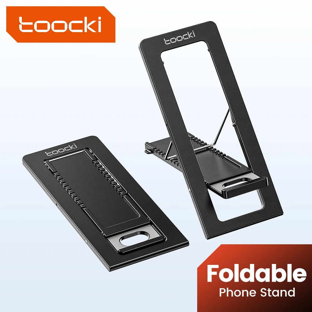 Ultra Thin Phone Stand – Foldable Adjustable Smartphone Holder for Desk