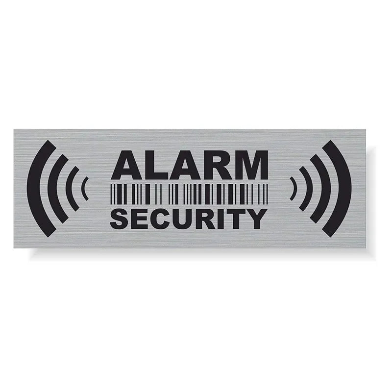 Security Alarm Warning Vinyl Decals – 2.9 Inch Adhesive Labels for Home Safety