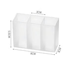 3-Grid Plastic Desk Organizer – Multi-Functional Storage for Makeup