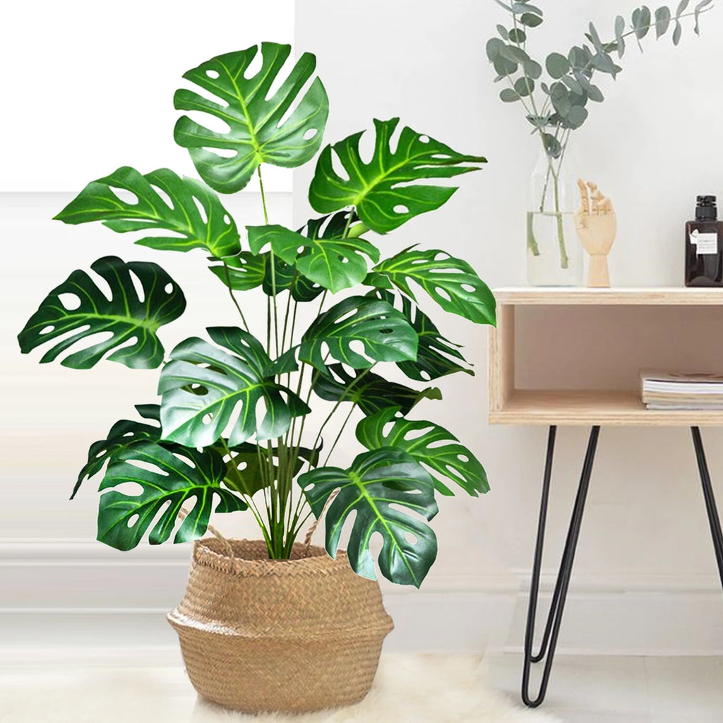 Artificial Monstera Plant – 104cm Plastic Palm Tree for Home Office Decor
