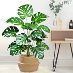 Artificial Monstera Plant – 104cm Plastic Palm Tree for Home Office Decor
