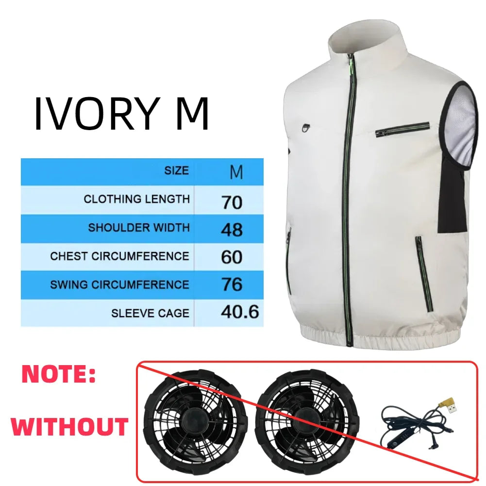 Cooling Fan Vest – Breathable Ice Workwear for Hot Weather Outdoor Labor