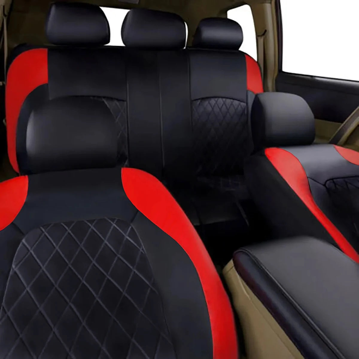 Waterproof PU Leather Car Seat Cover – All Season Full Coverage for SUV Sedan