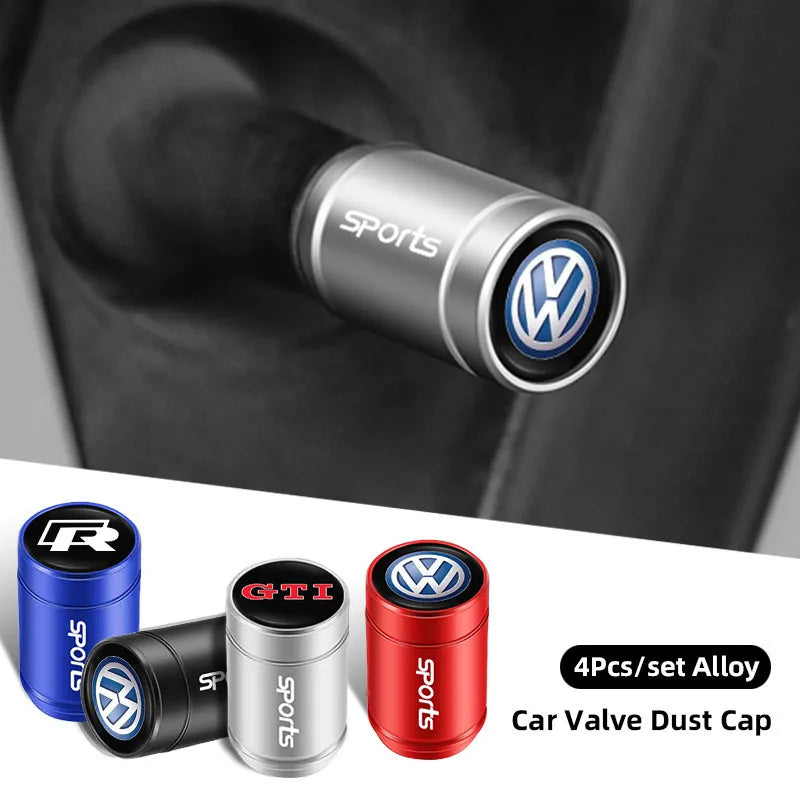 Alloy Tire Valve Caps – Dust Cover Accessories for Volkswagen Car Wheels