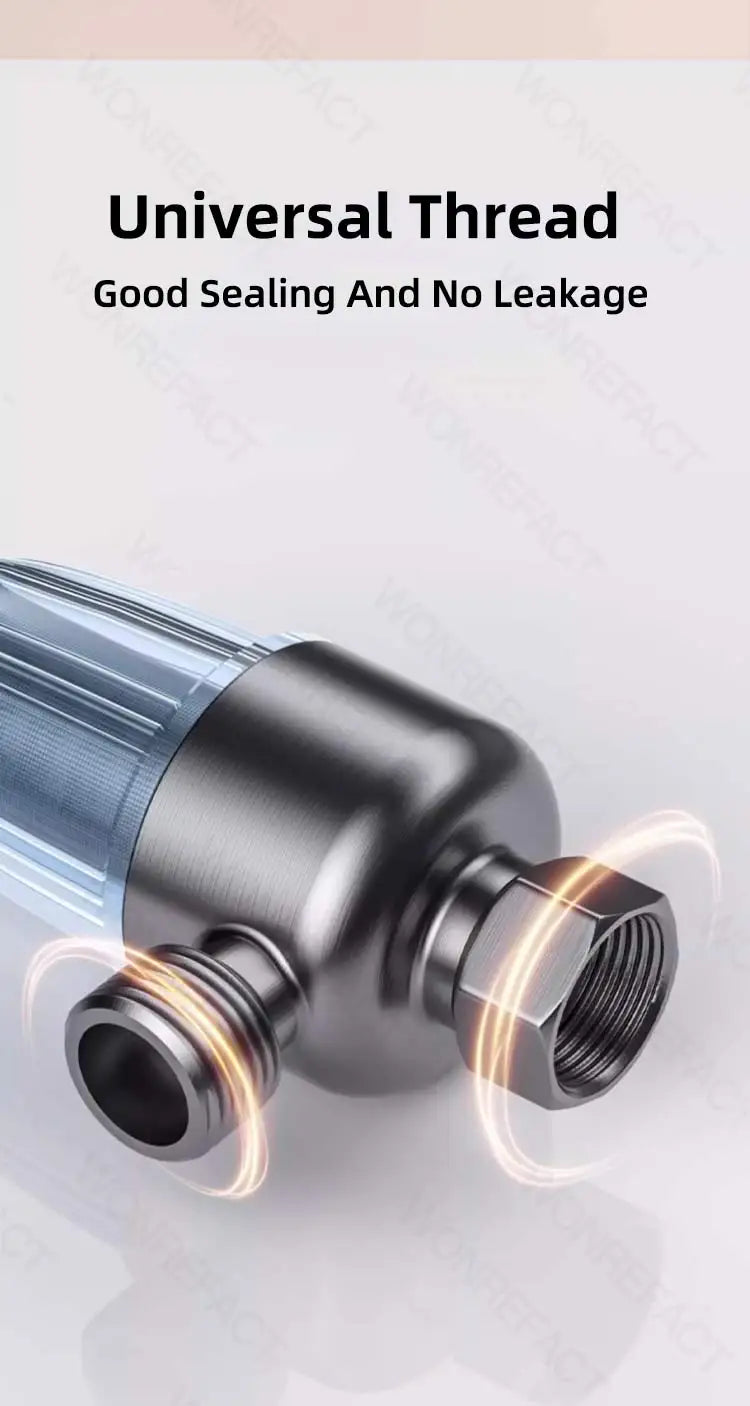 Stainless Steel Water Filter – Detachable Brass Prefilter for Bathroom Plumbing