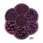 Half Round Flatback Pearl Beads – Assorted Sizes for DIY Jewelry and Nail Art