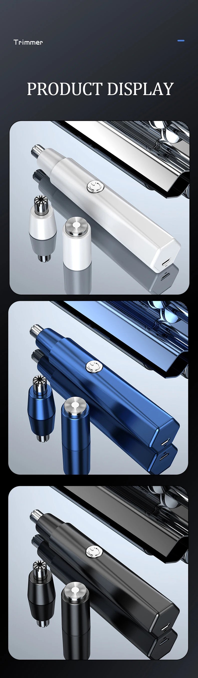 Electric Nose Hair Trimmer – Rechargeable Grooming Tool for Men
