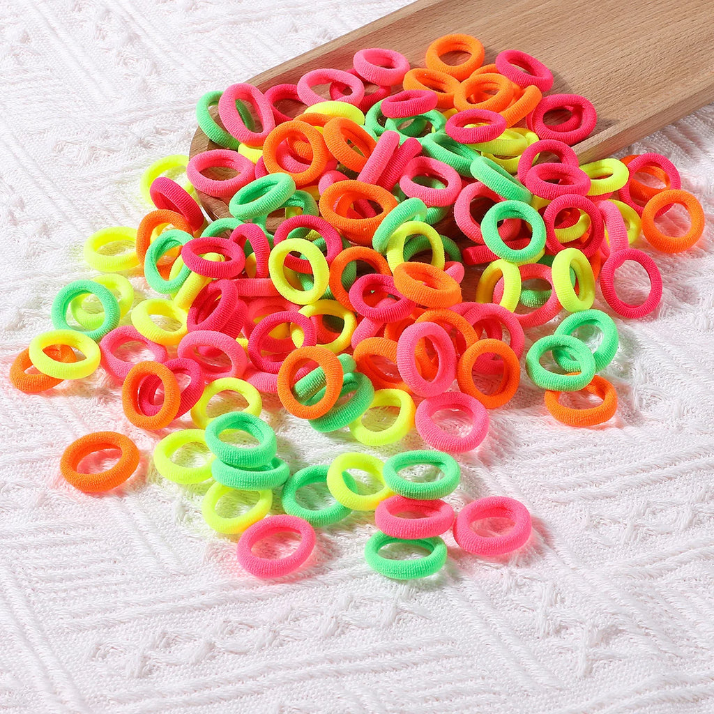 Colorful Nylon Hair Ties – Elastic Ponytail Holders for Kids Hair Styling