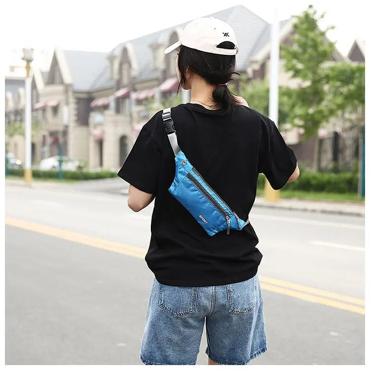 Nylon Waist Bag – Multifunction Chest Pack for Running Travel and Sports