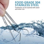 Reusable Aluminum Toothpick Set – Portable Oral Cleaning for Dental Hygiene