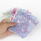 Organza Drawstring Gift Bags – 10x12cm Mesh Pouches for Wedding Party Favors
