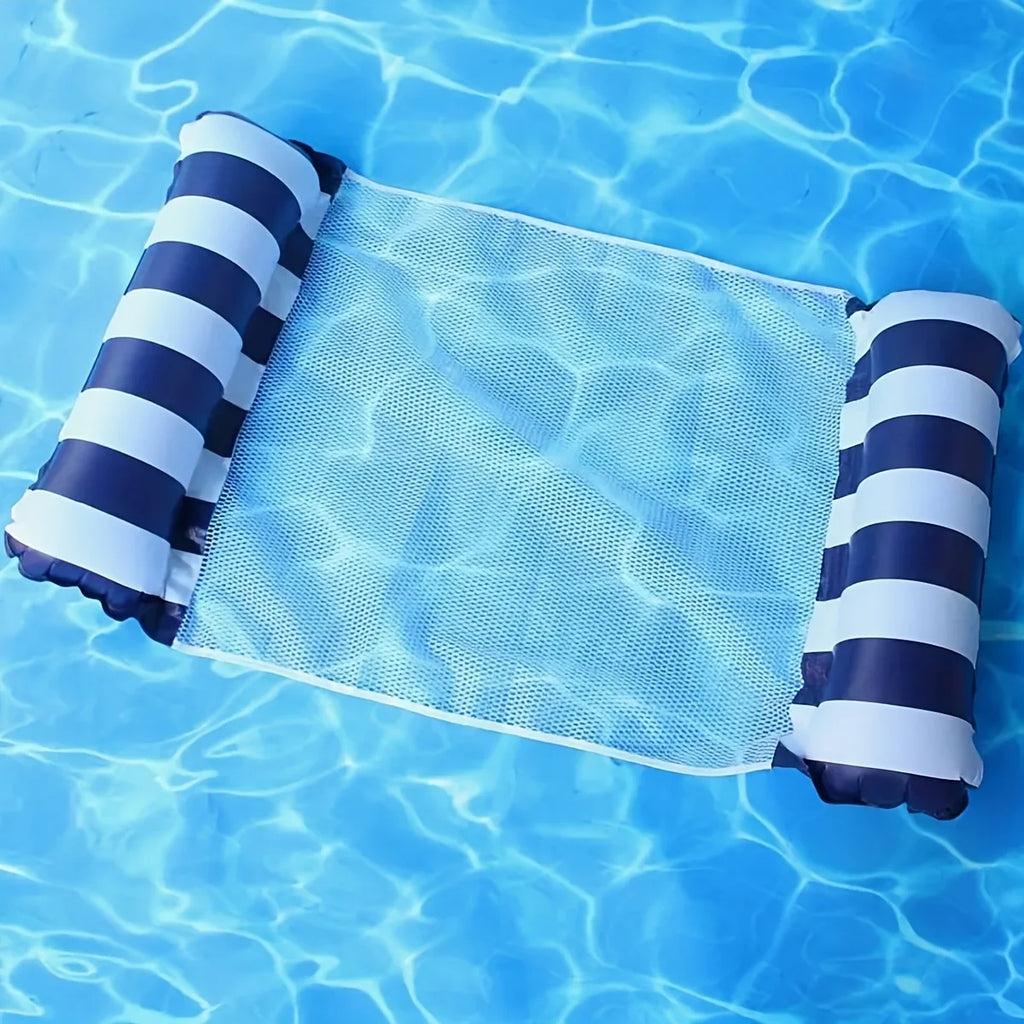 Striped Swimming Pool Lounger – Durable Sunbathing Mattress for Beach Parties