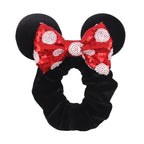 Velvet Sequin Mouse Ear Scrunchies – Elastic Hair Accessories for Kids Party