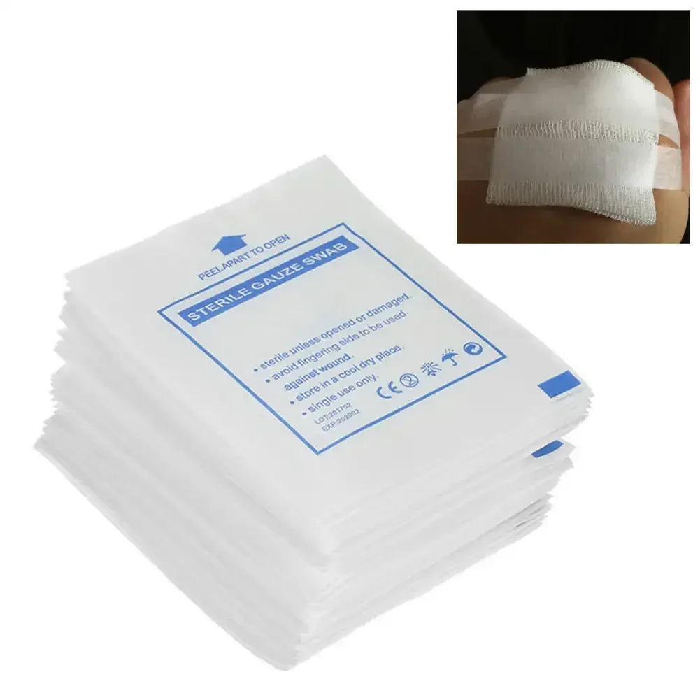 Sterile Cotton Gauze Pads – 8-Layer Medical Wound Dressing for First Aid