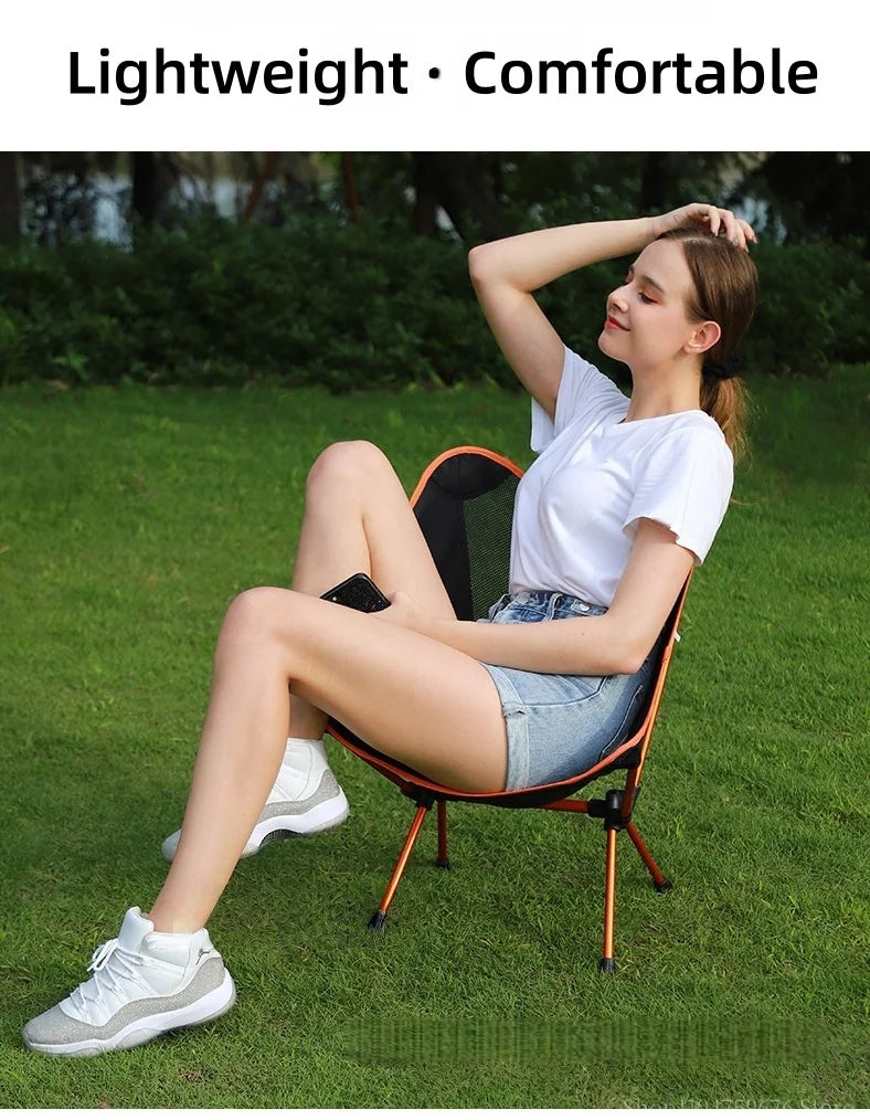 Folding Moon Chair – Lightweight Aluminum Portable Chair for Camping