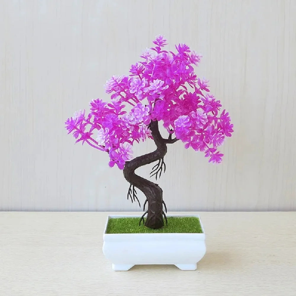 Artificial Potted Bonsai Tree – Zen Miniature Plant for Home Desk Decor
