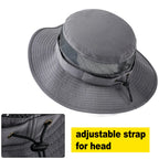 Wide Brim Cooling Sun Hat – Foldable Boonie Cap for Hiking Fishing Safari