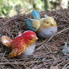 Ceramic Bird Figurines – Porcelain Magpie Sparrow Set for Home Decor