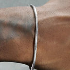 925 Sterling Silver Snake Chain Bracelet – 3mm Minimalist Jewelry for Men Women