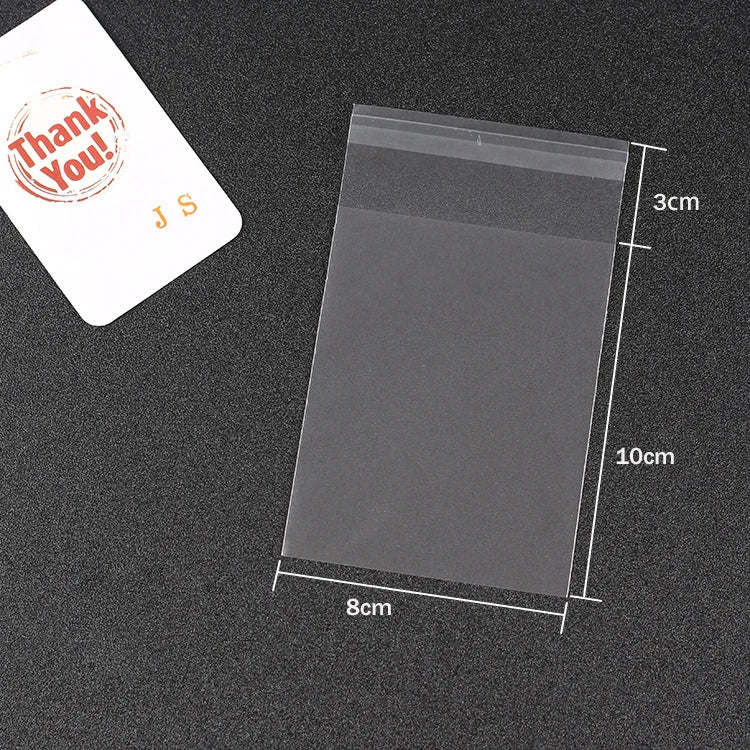 Matte Transparent Cellophane Bags – Self Sealing Pouches for Cookies and Jewelry