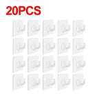 Self-Adhesive Wall Hooks – Transparent Heavy Duty Rack for Kitchen and Bathroom
