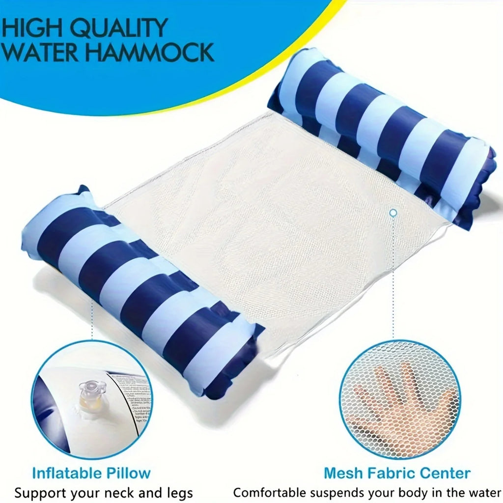 Striped Swimming Pool Lounger – Durable Sunbathing Mattress for Beach Parties