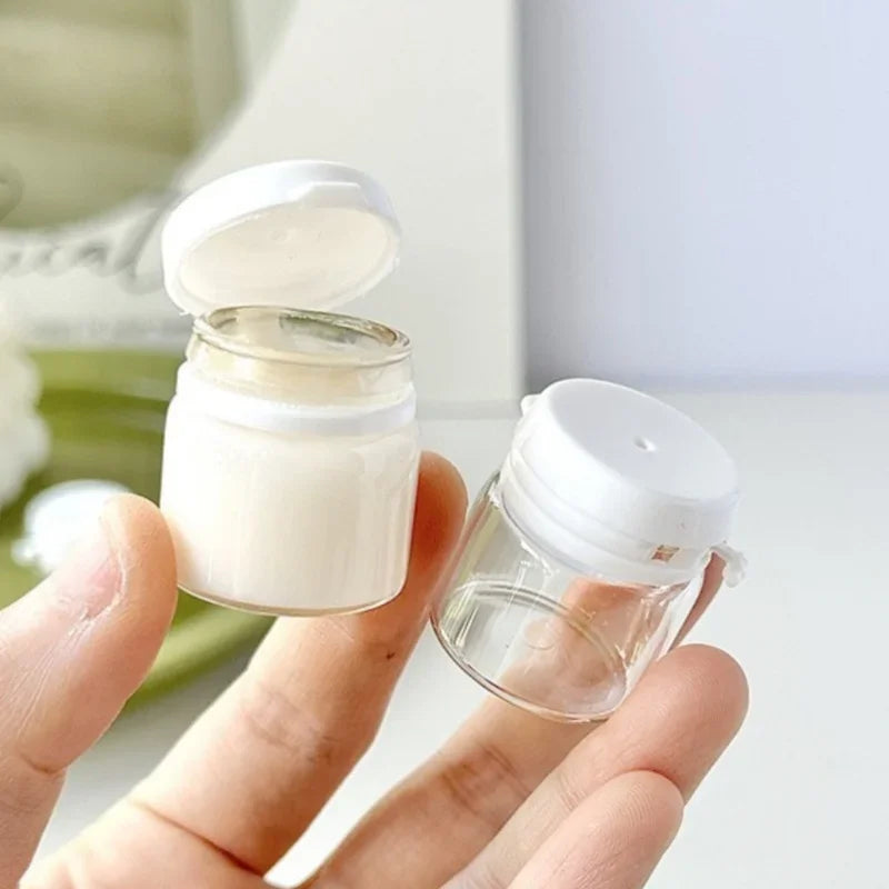 Refillable Glass Cosmetic Jars – Mini Travel Containers for Skincare Storage