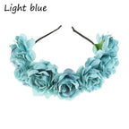 Mexican Rose Flower Crown – Boho Floral Headpiece for Halloween Party Wedding