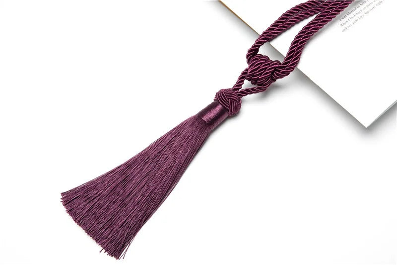 Handmade Tassel Curtain Tieback – Decorative Drapery Holdback for Home Decor